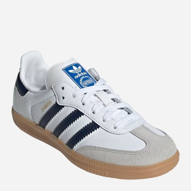 Дитячі кеди для хлопчика adidas Originals Samba OG C IE1332 33 (1UK) Білі з чорним (4067892678621) - зображення 3