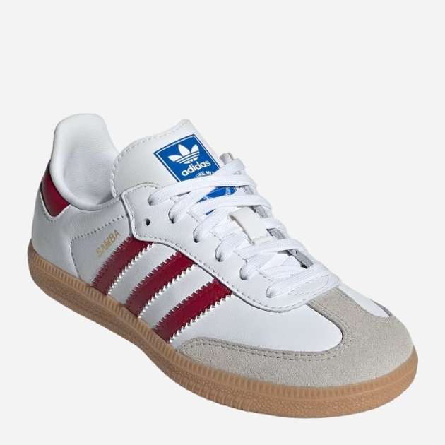 Дитячі кеди для хлопчика adidas Originals Samba OG C IE1333 29 (11.5KUK) Білі з червоним (4067892671097) - зображення 3