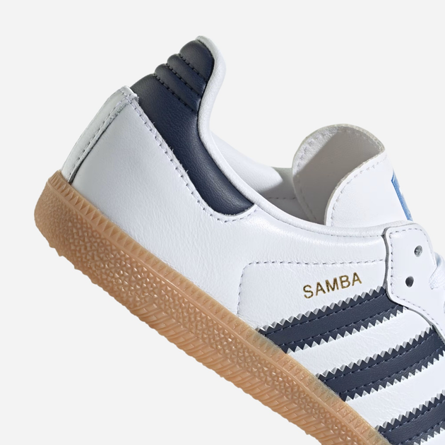 Дитячі кеди для хлопчика adidas Originals Samba OG C IE1332 30 (12KUK) Білі з чорним (4067892678591) - зображення 8