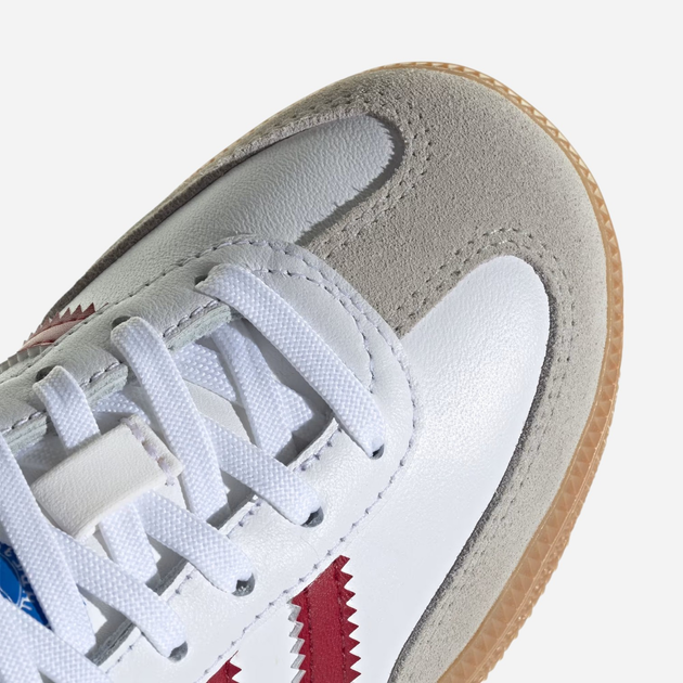 Дитячі кеди для хлопчика adidas Originals Samba OG C IE1333 29 (11.5KUK) Білі з червоним (4067892671097) - зображення 7