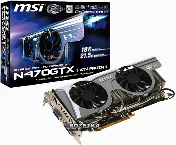 Відеокарта MSI PCI-Ex GeForce GTX 470 GTX 1280MB GDDR5 (320bit