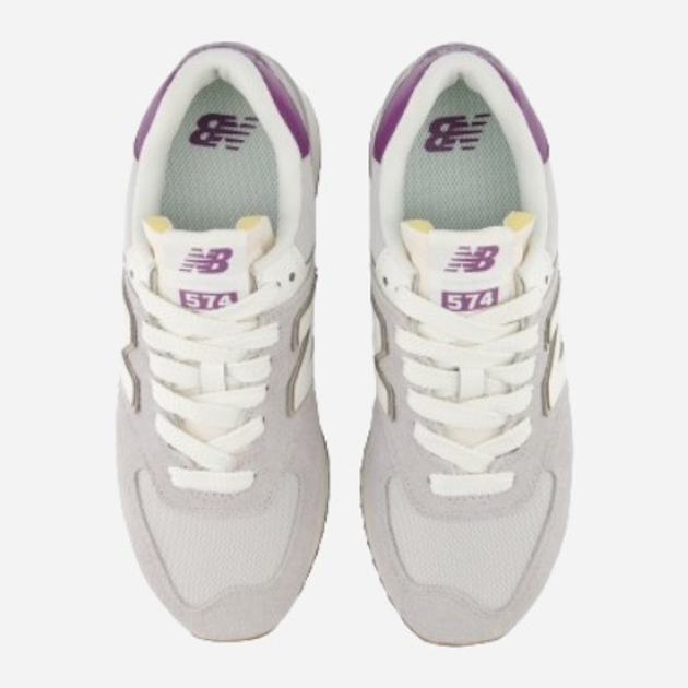 Жіночі кросівки New Balance 574 WL574 39 (8US) Світло-сірі з фіолетовим (196941300788) - зображення 3