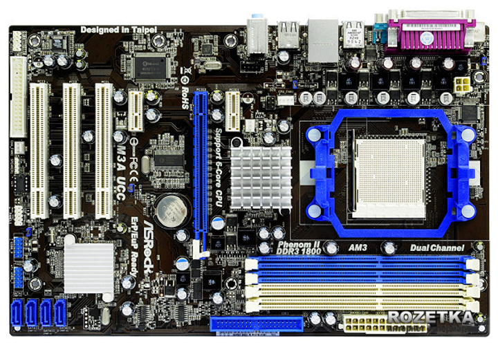 Материнская Плата ASRock M3A UCC (SAM3, AMD 480X, PCI-Ex16) – Фото.