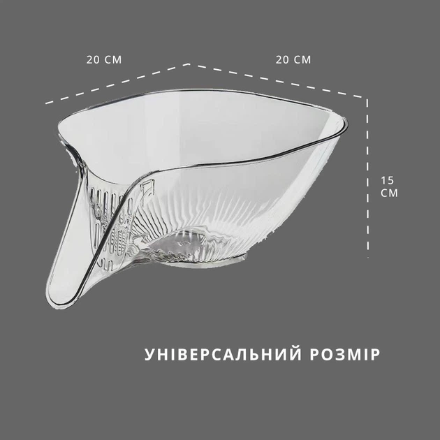 Дуршлаг для мытья фруктов, овощей и слива воды (пластиковый друшлаг, 3 л) - изображение 5