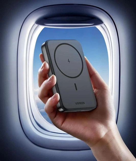 Магнитный Magsafe Павербанк Ugreen PB561 10000 mAh 20 Вт с беспроводной магнитной зарядкой для iPhone 15/15 Pro/15 Pro Max, iPhone 14/13/12 Series Черный - изображение 7