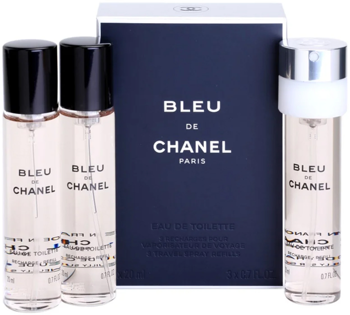 Набір змінних блоків для чоловіків Chanel Туалетна вода Bleu de Chanel 3x20 мл (3145891078107) - зображення 2