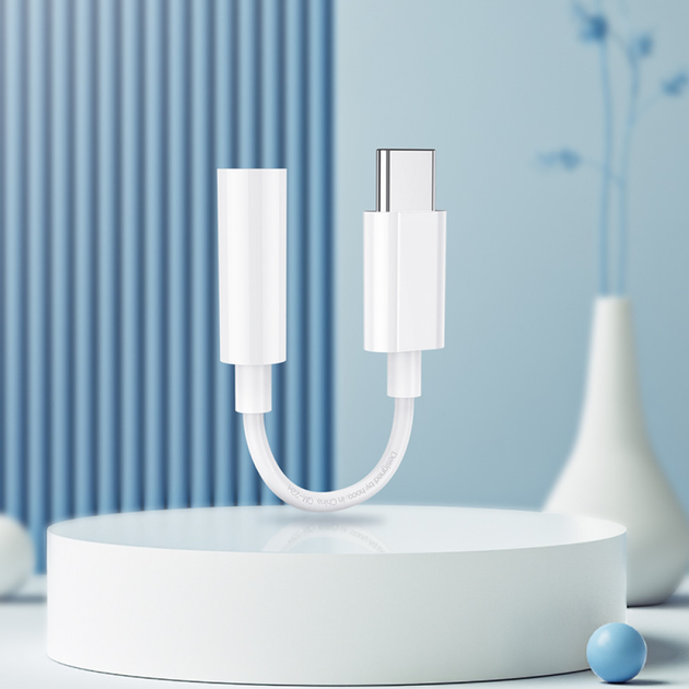 Переходник Hoco LS35 Адаптер удлинительный кабель USB C на 3.5 мм (82мм) - изображение 3