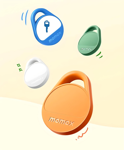Беспроводной смарт-брелок трекер MOMAX Pinpop Lite BR10 airtag для Apple, синий - Фото 7 Беспроводной смарт-брелок трекер MOMAX Pinpop Lite BR10 airtag для Apple, синий - изображение 7