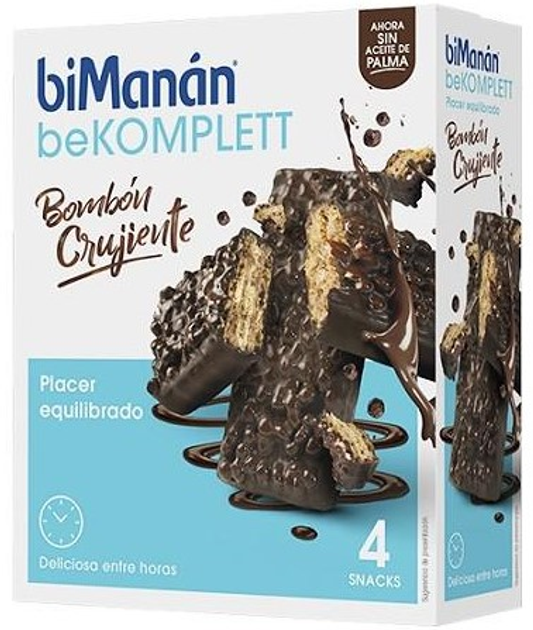 Батончики Bimanan BeKomplett Crunchy Bombon 4 шт (3175681221130) - зображення 1