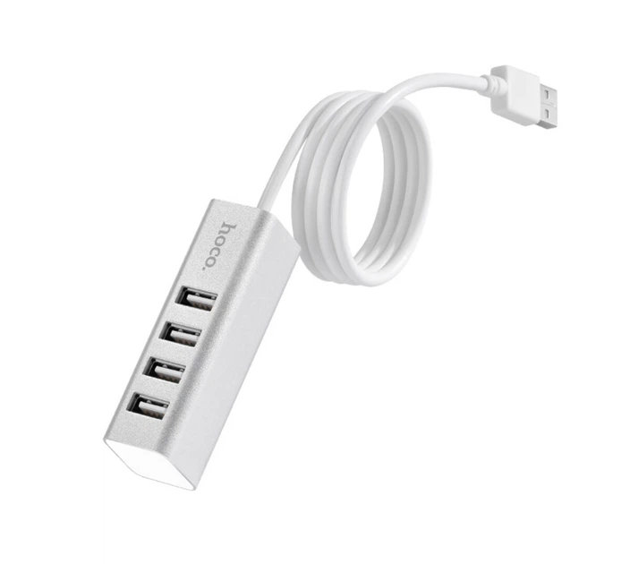 USB-хаб HOCO HB1 4USB Line machine Silver (6957531038146) - изображение 4