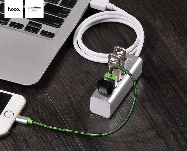 USB-хаб HOCO HB1 4USB Line machine Silver (6957531038146) - изображение 5