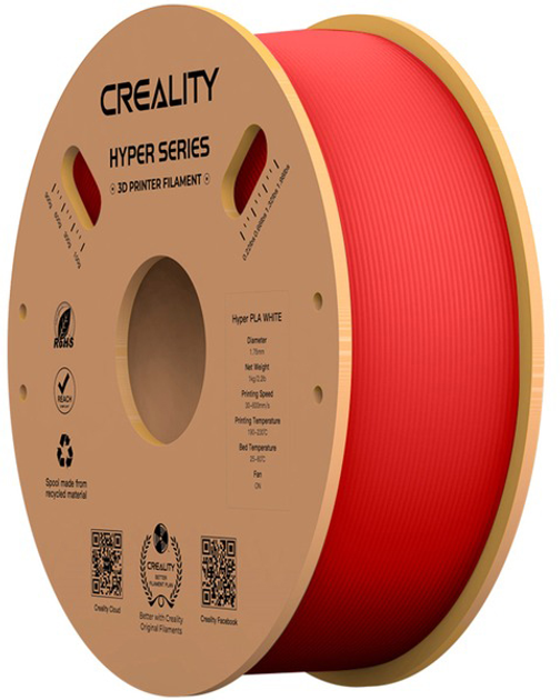 Filament do wkładu Creality Hyper PLA 1.75 mm Red (6971636405603) - obraz 1