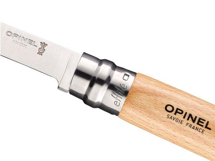 Ніж розкладний 100мм, бук Opinel No.10 Slim Beechwood 002559 - изображение 2