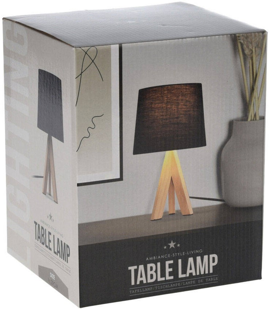 Lampa stołowa Home & Styling Collection 29 cm Black (8720573052764) - obraz 2