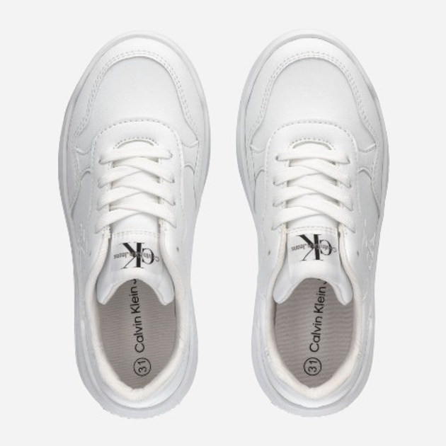 Sneakersy dziecięce dla dziewczynki Calvin Klein Jeans Low Cut Lace-up V3A9-80980-1355100 35 Białe (8052578650103) - obraz 3