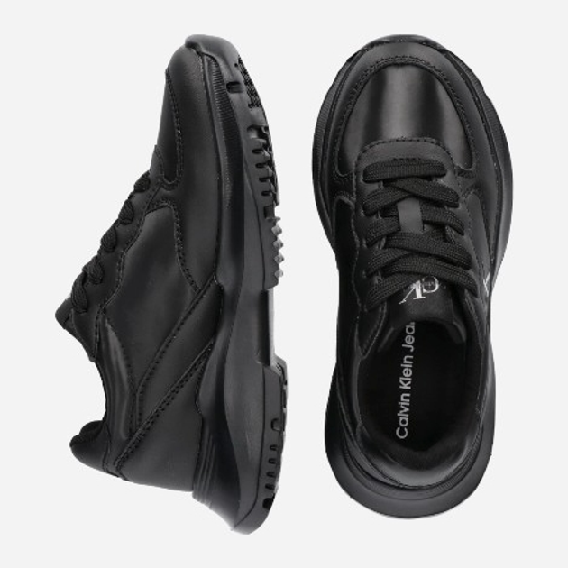 Sneakersy dziecięce dla dziewczynki Calvin Klein Jeans Low Cut Lace-up V3A9-80997-1752999 29 Czarne (8052578651643) - obraz 4