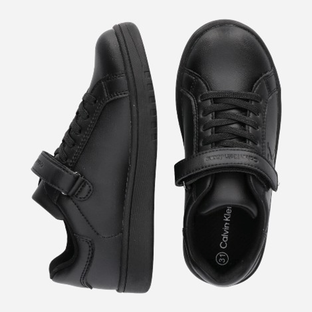 Buty sportowe chłopięce na rzepy Calvin Klein Jeans Low Cut Lace-up/Velcro V3X9-81054-1355999 31 Czarne (8052578654460) - obraz 4