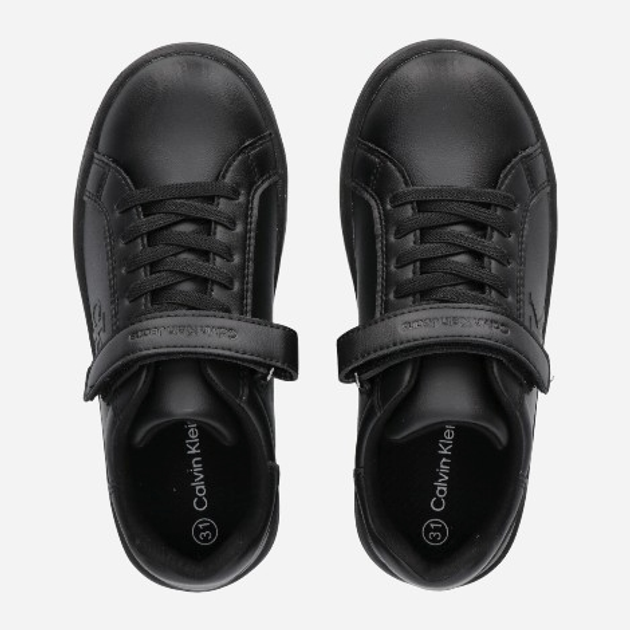 Buty sportowe chłopięce na rzepy Calvin Klein Jeans Low Cut Lace-up/Velcro V3X9-81054-1355999 33 Czarne (8052578654484) - obraz 3