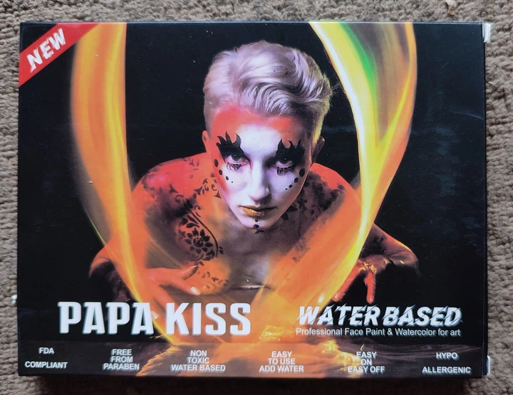 Аквагрим Papa Kiss Water Based набор 15 цветов + 2 кисти AC-8005 - Фото 3 Аквагрим Papa Kiss Water Based набор 15 цветов + 2 кисти AC-8005 - изображение 3