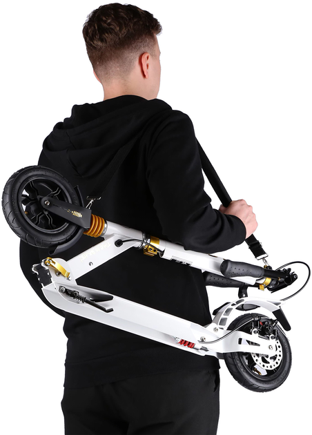 Hulajnoga dziecięca Nils Extreme HM209T Biało-Złota (5907695557220) - obraz 14