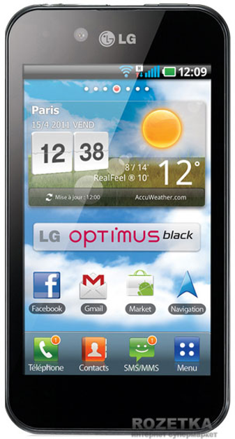 Мобильный телефон LG Optimus P970 Black - изображение 1