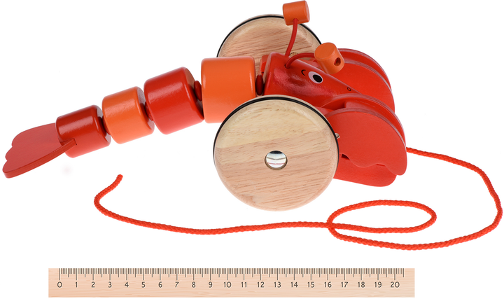 Zabawka na kółkach Goki Lobster pomarańczowy (4013594549042) - obraz 4