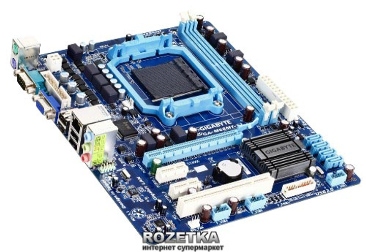 Материнская плата Gigabyte GA-M68MT-S2 (sAM3+, GeForce 7025, PCI