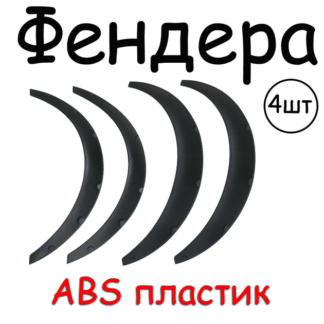 Накладки на арки Фендера Honda Civic ABS пластик универсальные черный ...