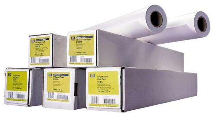 Papier do plotera HP C6977C Heavyweight Coated Paper 130 g/m2 1524 mm x 30.5 m Matowy Biały (0025184196813) - obraz 1