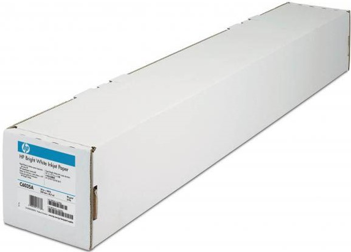 Papier do plotera HP C6036A Bright White Inkjet Paper 90 g/m2 914 mm x 45.7 m Matowy Biały (0088698171776) - obraz 1