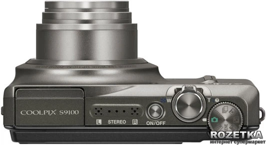 Фотоаппарат Nikon Coolpix S9100 Silver купить на ROZETKA