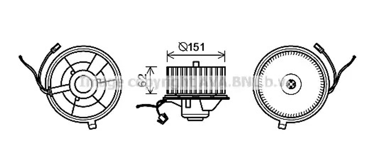 Вентилятор салона VW CADDY, SEAT CORDOBA, AVA COOLING (ST8505) - изображение 1