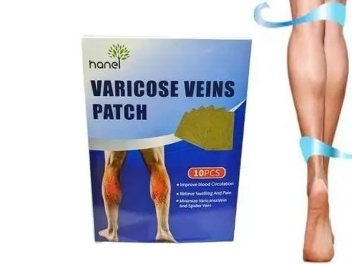 Медичний пластир Varicose Veins Patch проти варикозу від болю та набряків у ногах 10 шт. - зображення 1