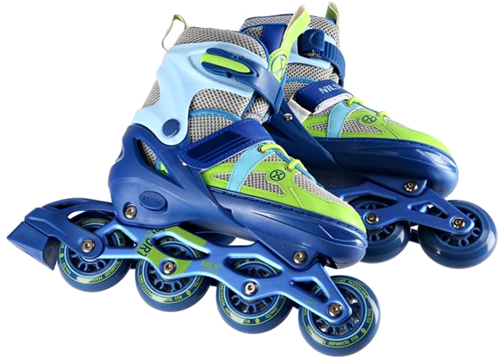 Rolki Nils Extreme Niebiesko-Zielone L 39-42 (5907695525571) - obraz 6