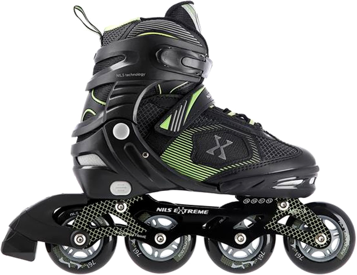 Rolki Nils Extreme Czarno-Zielone S (5907695546101) - obraz 2