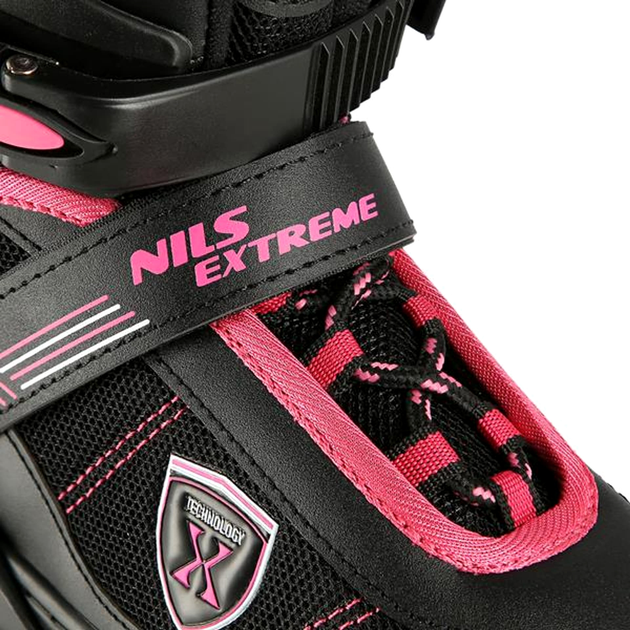 Ролики Nils Extreme Чорно-Рожевий S 31-34 (5907695599343) - зображення 8