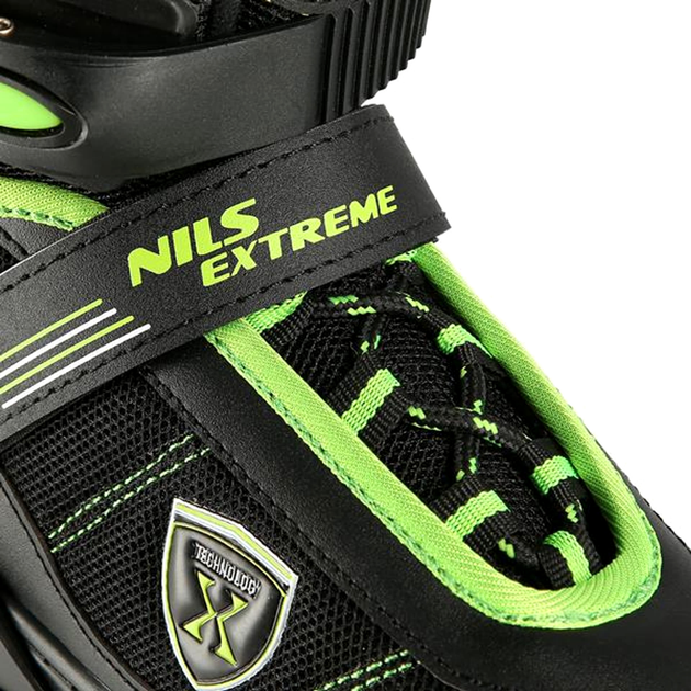 Ролики Nils Extreme Чорно-зелений M 35-38 (5907695599381) - зображення 8