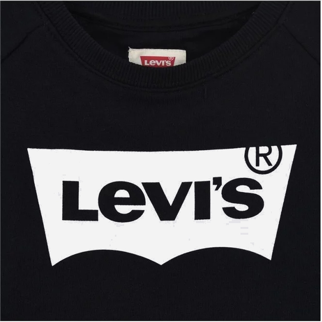 Підлітковий світшот для дівчинки Levi's 4E6660-023 12A 146-152 см Чорний (3665115691719) - зображення 3
