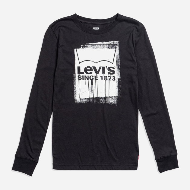 Koszulka z długim rękawem młodzieżowa chłopięca Levi's 9EJ331-K84 14A 162 cm Czarna (3666643021498) - obraz 1