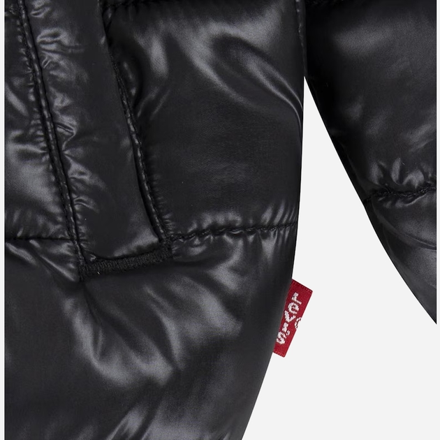 Дитяча зимова стьобана куртка для хлопчика Levi's 8EF434-023 3A 98 см Чорна (3666643030438) - зображення 4