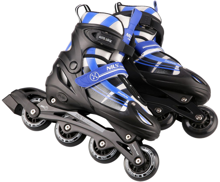 Rolki Nils Extreme 2 w 1 z wymienną płozą hokejową Granatowe M 35-38 (5907695525038) - obraz 4