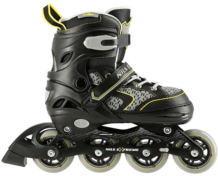Rolki Nils Extreme Czarno-Żółte S 31-34 (5907695597769) - obraz 5