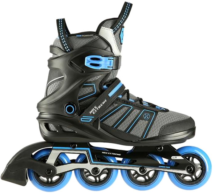 Ролики Nils Extreme Чорно-синій 44 (5907695597936) - зображення 3