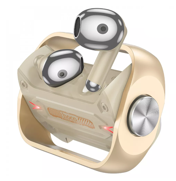 Bluetooth гарнітура TWS Hoco EW55 - Золотий дизайн - зображення 5