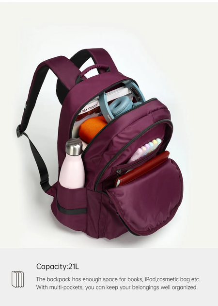 Рюкзак Tigernu T-B9030B Wine 15.6" 21 л (T-B9030BW) - изображение 5