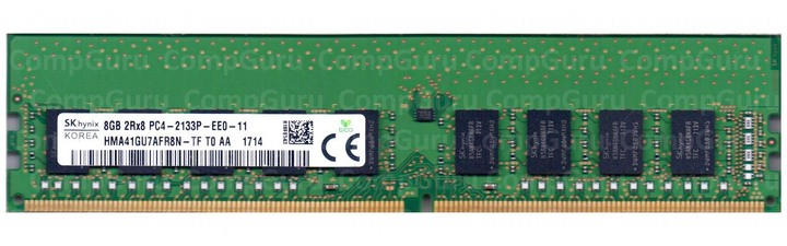 Оперативна пам'ять для ПК Hynix DDR4 8GB 2133MHz UDIMM ECC 2Rx8 PC4-2133P (HMA41GU7AFR8N-TF) - зображення 1