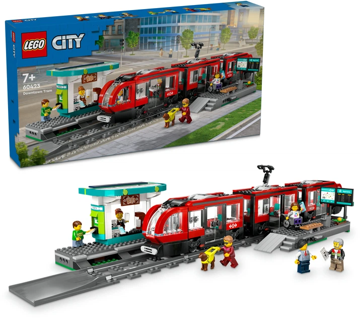 Конструктор LEGO City Трамвай і вокзал у центрі міста 811 деталей (60423) - зображення 9
