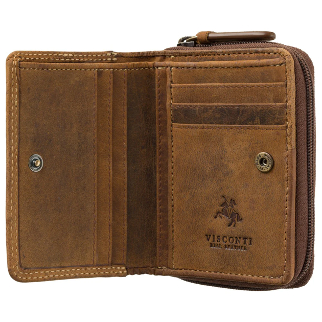 Чоловіче шкіряне портмоне Visconti 729 Rocket (Oil Tan) - зображення 2