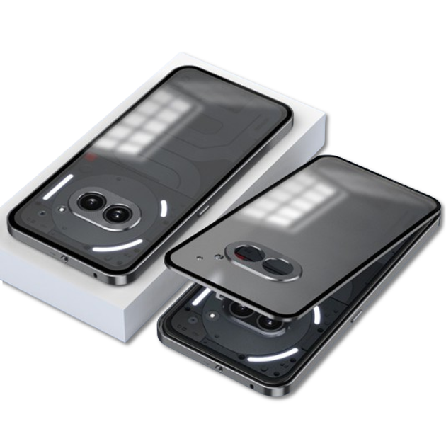 Чохол накладка Metal Glass для Nothing Phone (2a) / (2a) Plus з металевим кільцем та додатковим захистом на камеру black - зображення 6