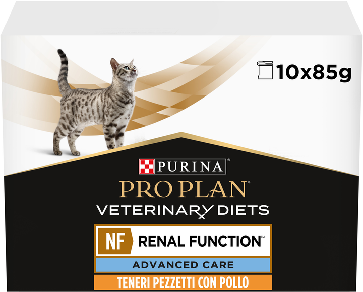 Упакування вологого корму для котів Purina Pro Plan Veterinary Diets NF Renal Function Advanced Care з куркою 10 х 85 г (7613287873644) - зображення 3